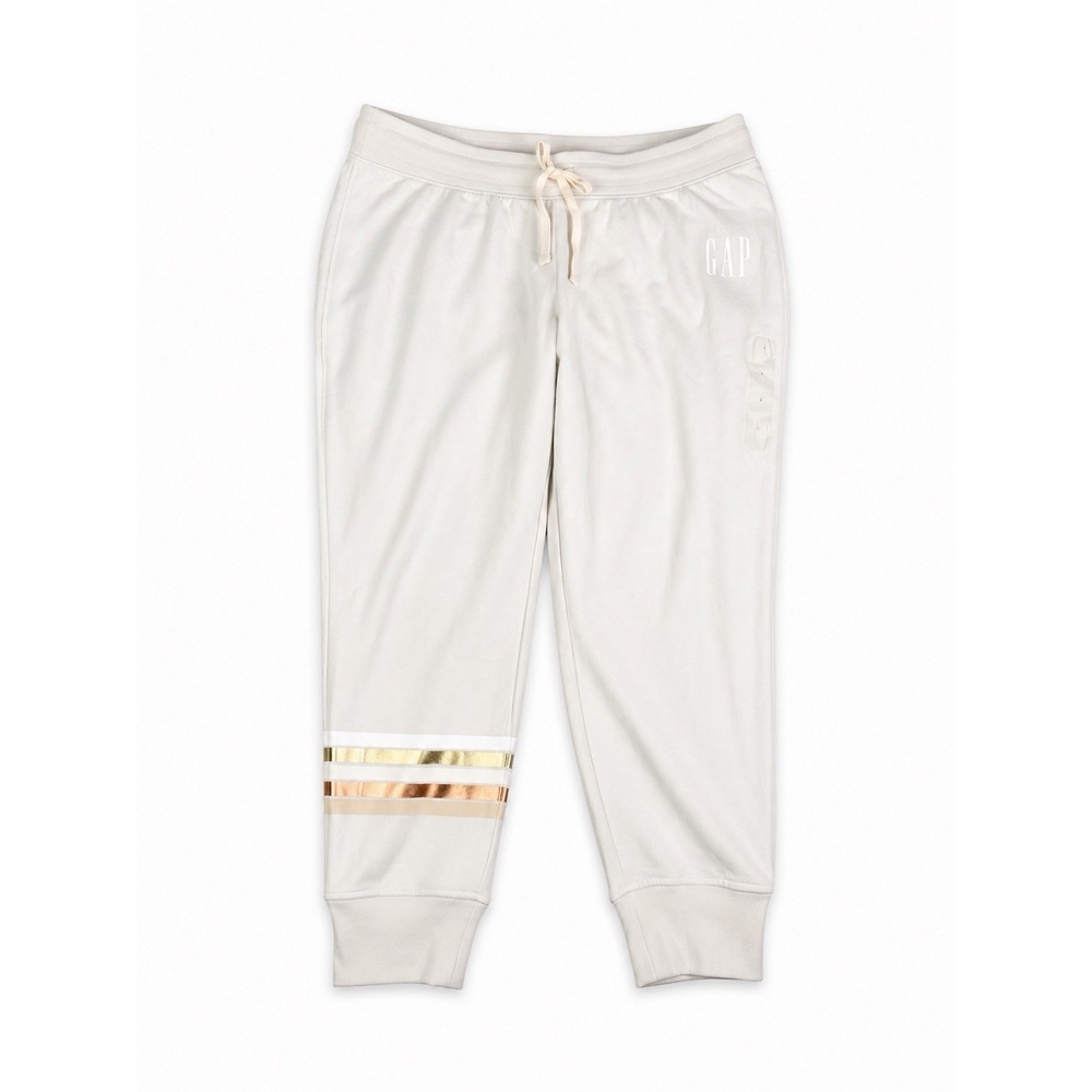 gap nwt 5 stripe sweatpants white womens L